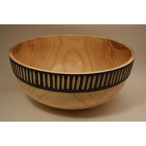 Bowl with Carved Flutes on Rim
