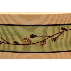 Pine Motif on Verdigris Gilder's Paste