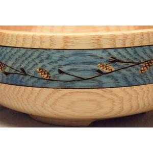 Pine Motif on Blue Gilder's Paste