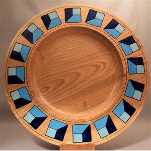 Ash Platter with Acrylic 3D Effect