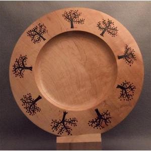 Platter with Leafy Trees