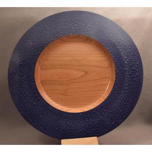 Cherry Plate with Raindrop Pattern