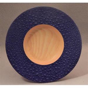 Maple Plate with Fine Blue Raindrop Pattern