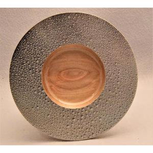 Ash Plate with Fine Gray Raindrop Pattern